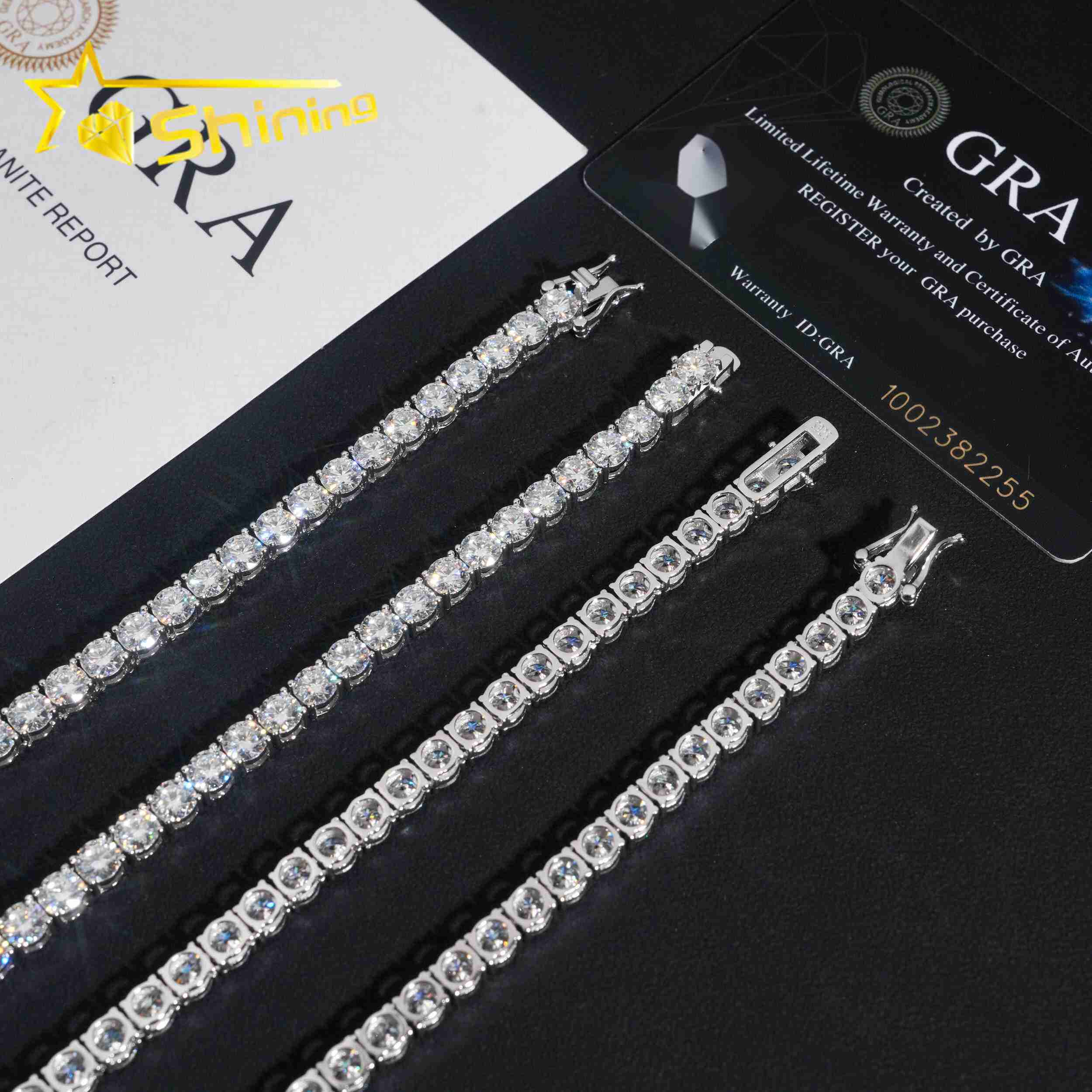 New Design 925 Sterling Silver Cross Style Moissanite Pendant Necklace Hip Hop Jewelry Moissanite Necklace Tennis for Men past test