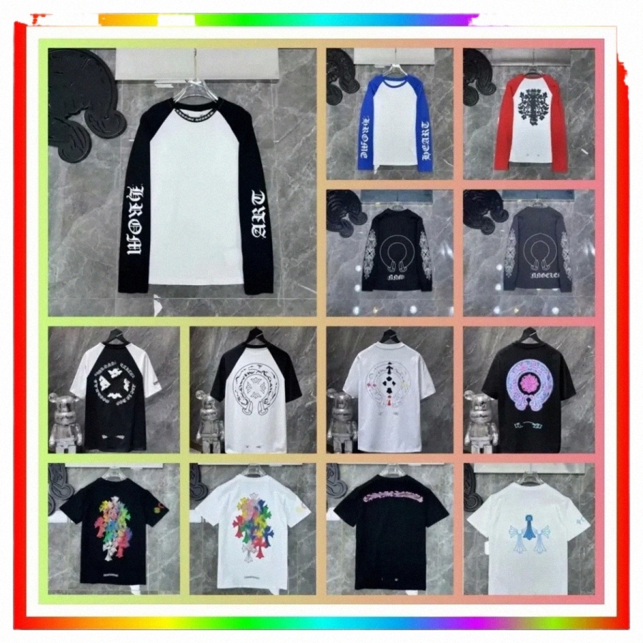 chrome shirt Mens Womens Designers T Shirts Mens Woman Streetwear zip up hoodie summer Loose Fashion Tops Cotton Casual Printed High Street Luxury Coats