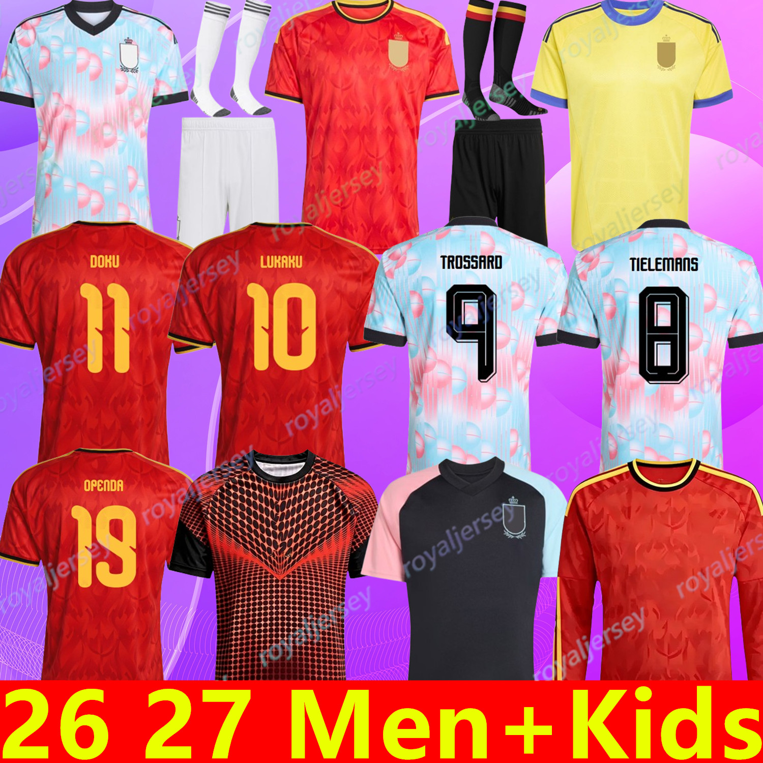 2026 2027 belgium DE BRUYNE soccer jerseys 25 26 27 WITSEL TROSSARD Doku Openda football shirts men kids kits home away fans player version R. LUKAKU T.HAZARD TIELEMANS