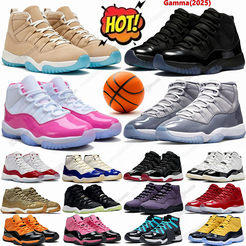 With Box 11s gamma blue 2025 Black Cat Basketball Shoes 11 Men Women low Cool Grey Rare Grand Final H Town Cherry DMP Bred Cement Concord Mens Trainers Sport Sneakers