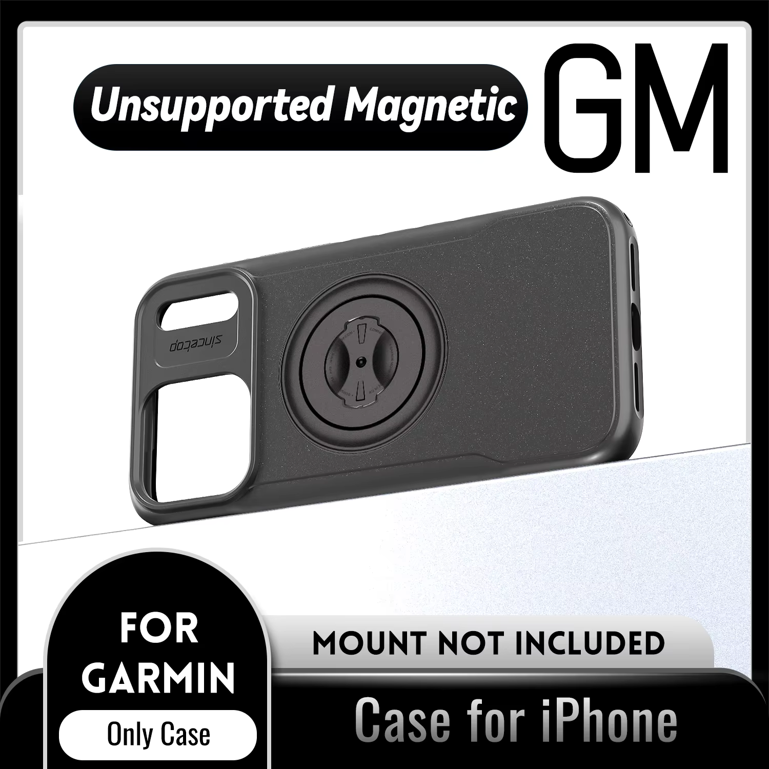 Shockproof Case for iPhone 17 16 15 14 Pro Max Compatible with Garmin Bike Mount, Quick Lock Cycling Phone Cover for MTB Motorcycle Bicycle Holder