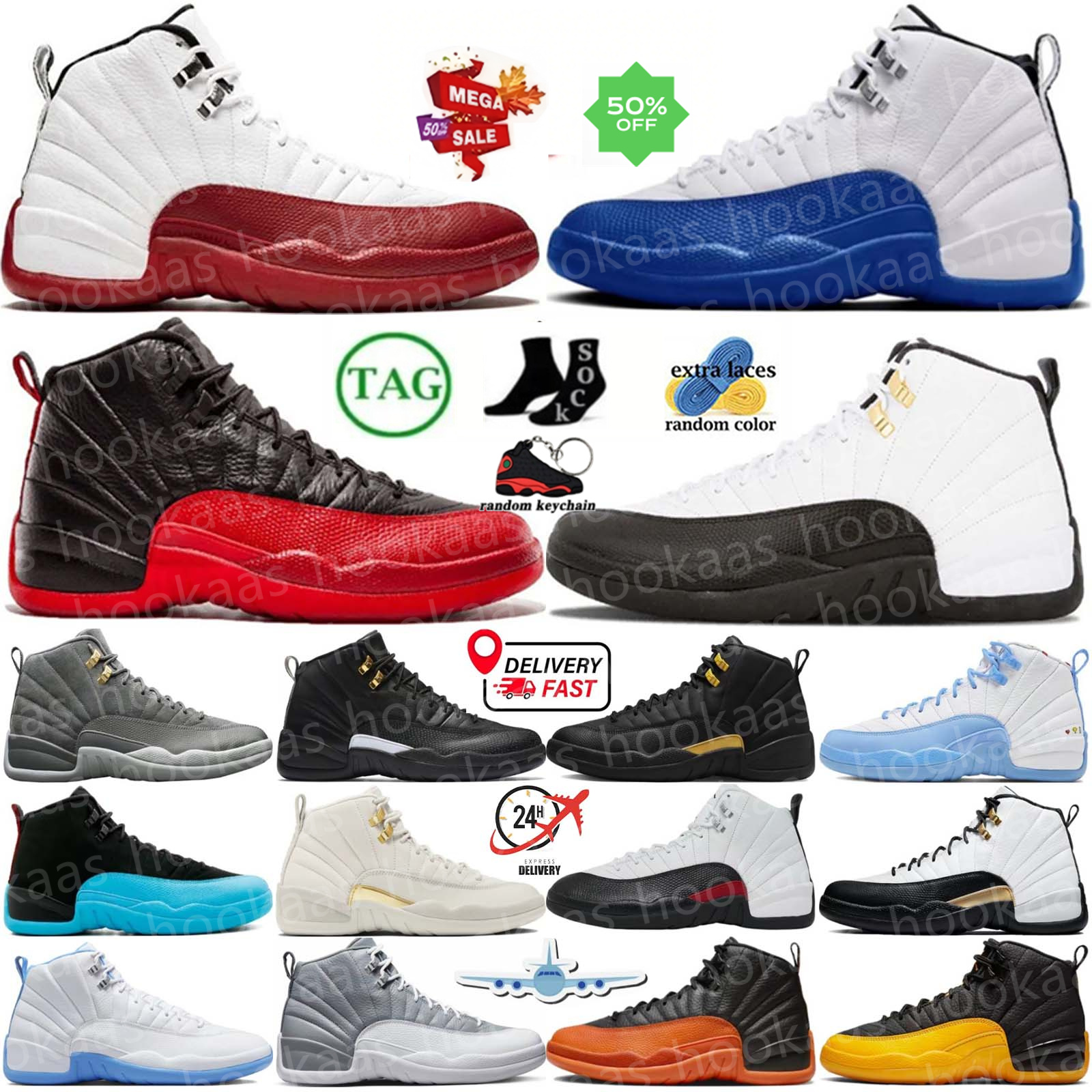 basketball shoes 12s sneakers mens 12 Taxi Flu Game French Blue Melo Playoffs Pearl Pink Reverse Flu Game Royalty Taxi Black University Gold Blueberry Stealth Flu Gam