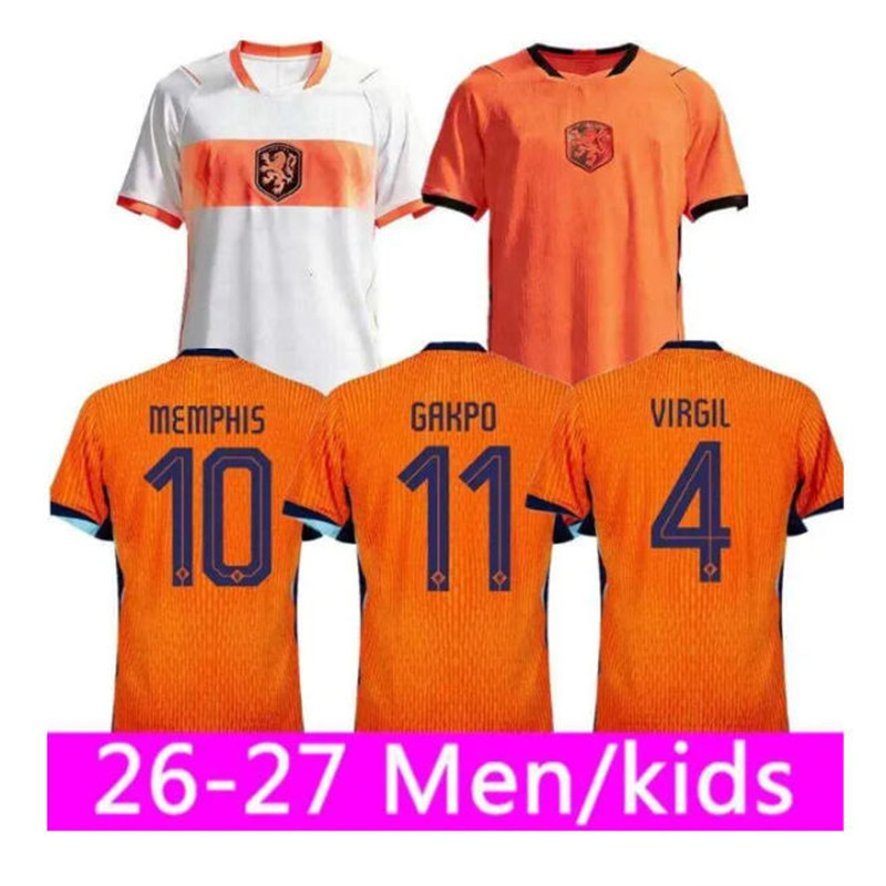 Netherlands 2026 World Cup MEMPHIS Soccer Holland Jersey F.DE JONG VIRGIL DUMFRIES BERGVIJN Shirt KLAASSEN BLIND DE LIGT Men KIDS GAKPO MALEN