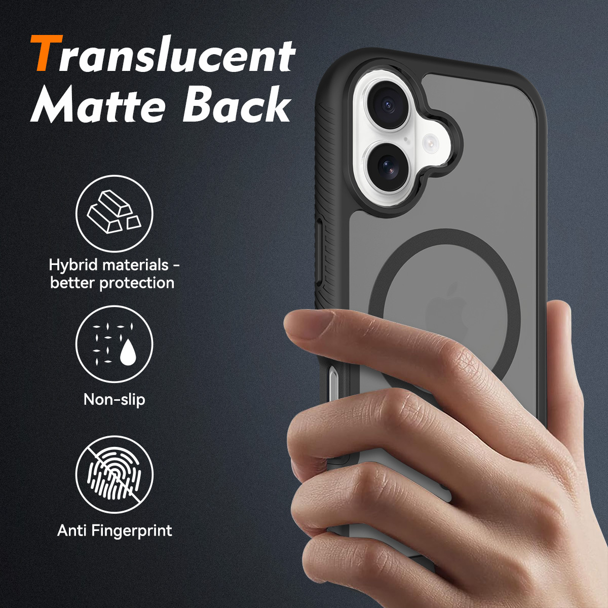 Magnetic Phone Case for iPhone 17 Pro Max, Starry Screen Protector Shockproof Cover for 16