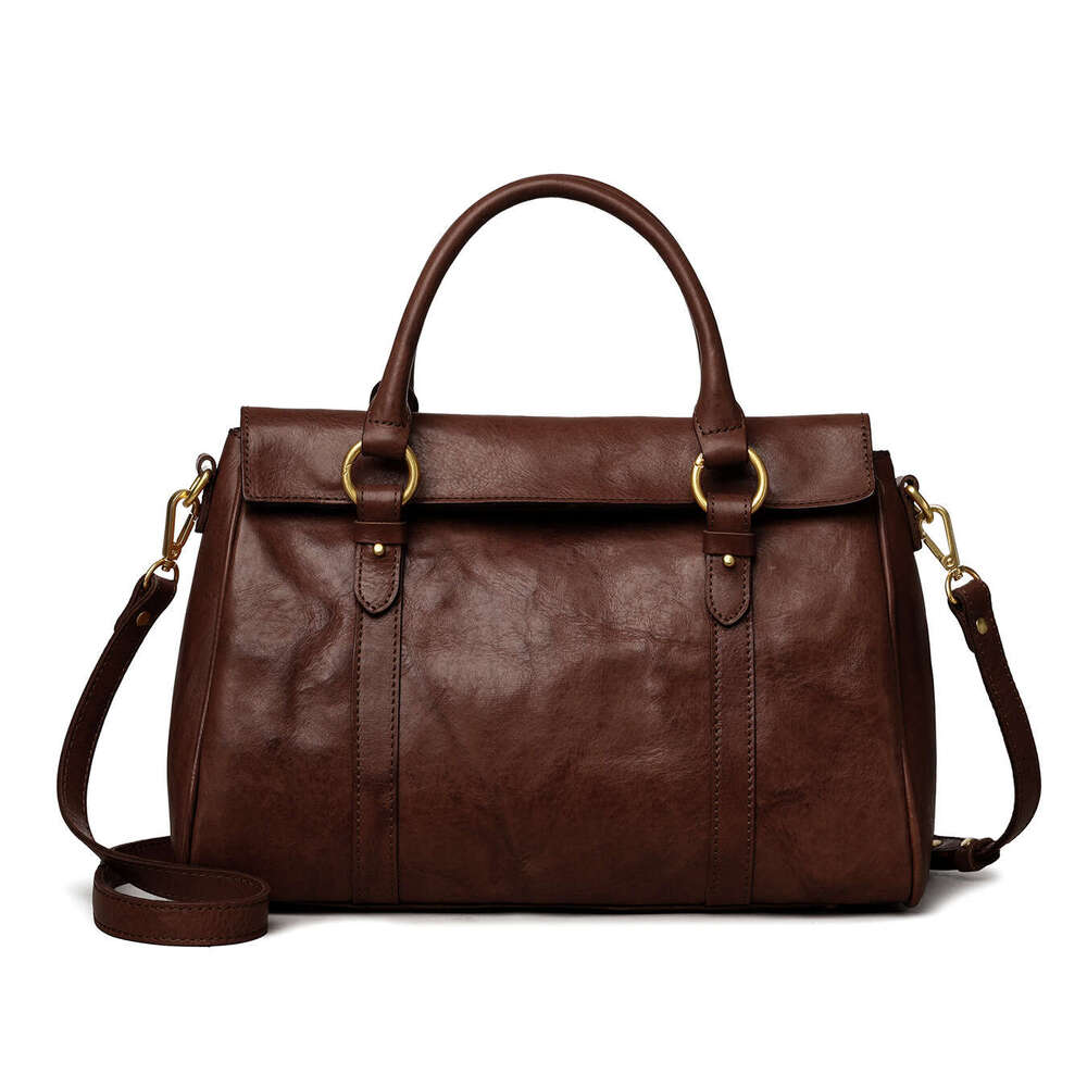 Genuine Leather Women's Bag 2026 New Design, Luxury Minimalist High-End Bag, Large Capacity Commute Shoulder Bag, Factory Wholesale Dropshipping 