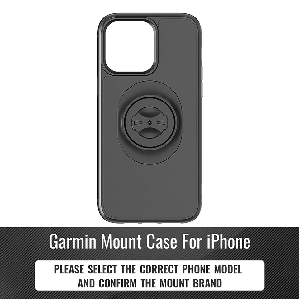 Shockproof Case for iPhone 17/16/15/14Plus/13/12/11Pro/Xs Max/XR Quick Mount Phone Case with Adapter for Garmin Bike Holder