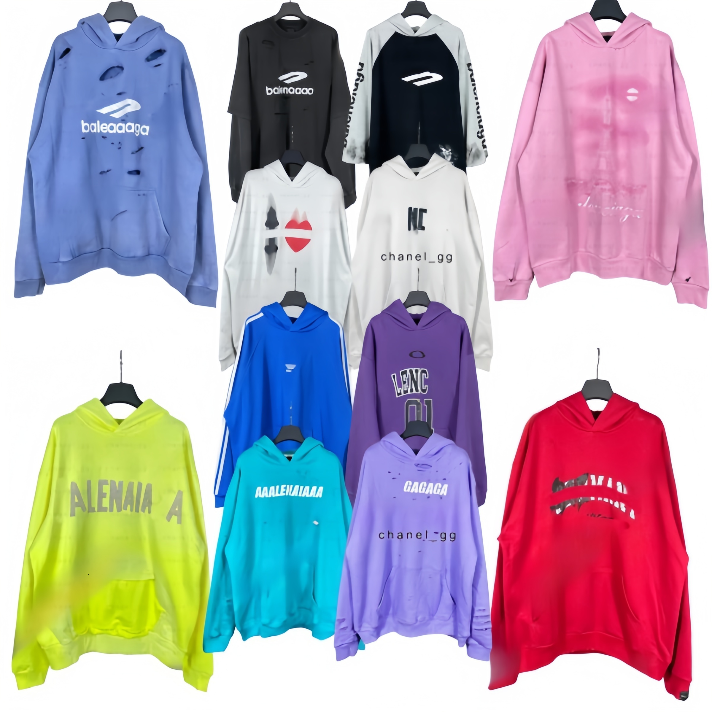 Europe Fashion Trend Designer Hoodies Men Alphabet Print High Street Colorful Sweatshirts Women 01 1d