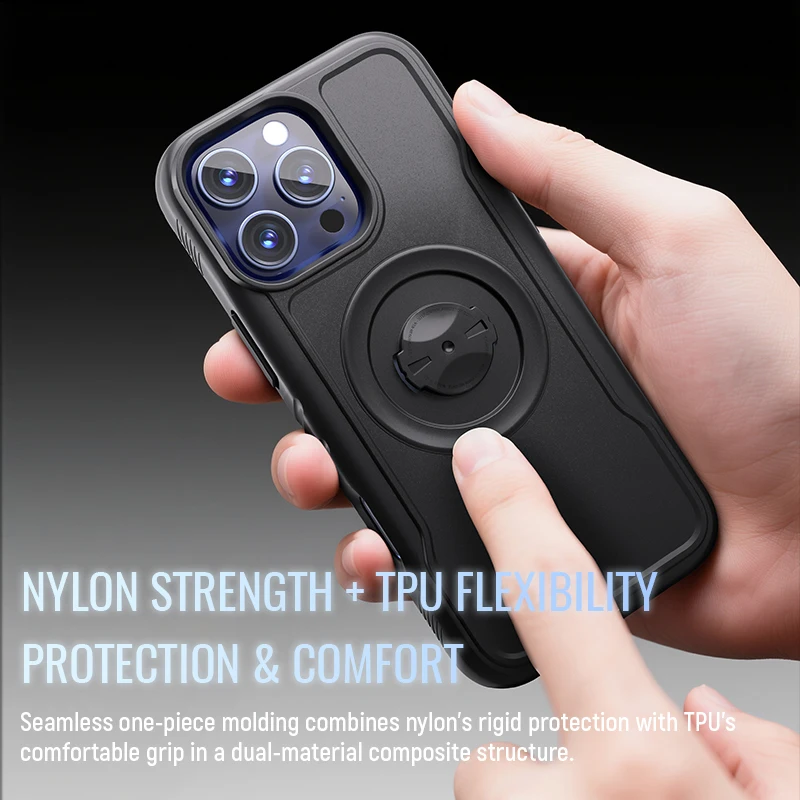 Shockproof Case for iPhone 17 16 15 14 Pro Max Compatible with Garmin Bike Mount, Quick Lock Cycling Phone Cover for MTB Motorcycle Bicycle Holder