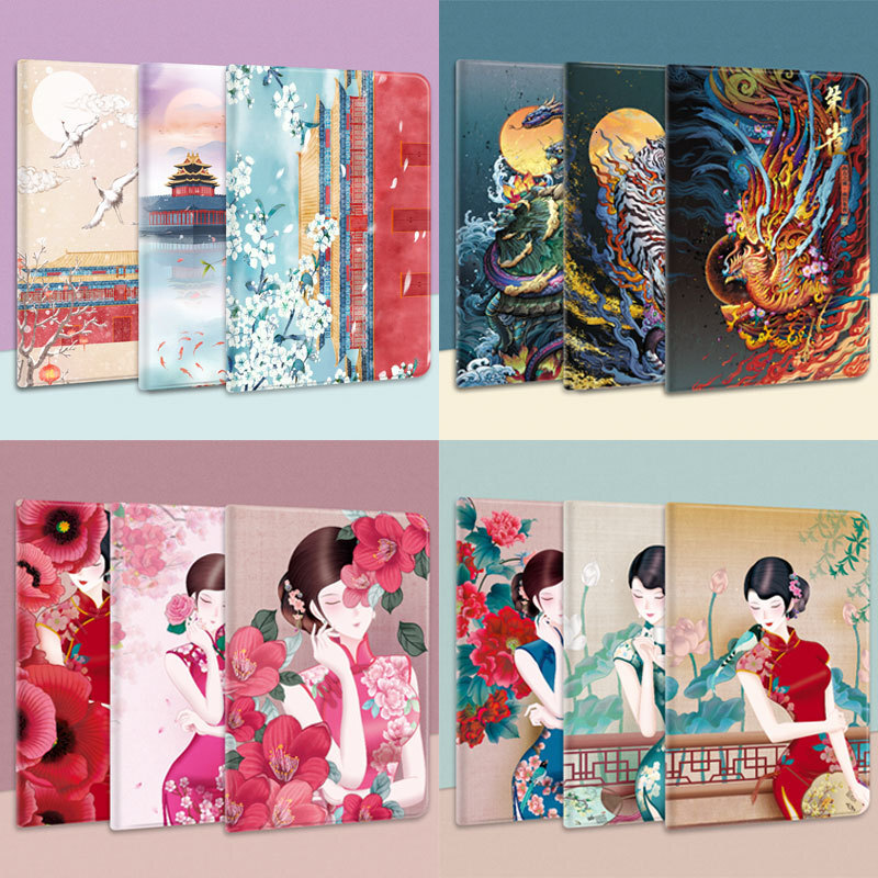 Designer Luxury Chinese Style Phone Case Traditional Palace & Moon Rabbit Art Print Cover Premium Dunhuang Cultural Protective Case For Iphone Gift Fo