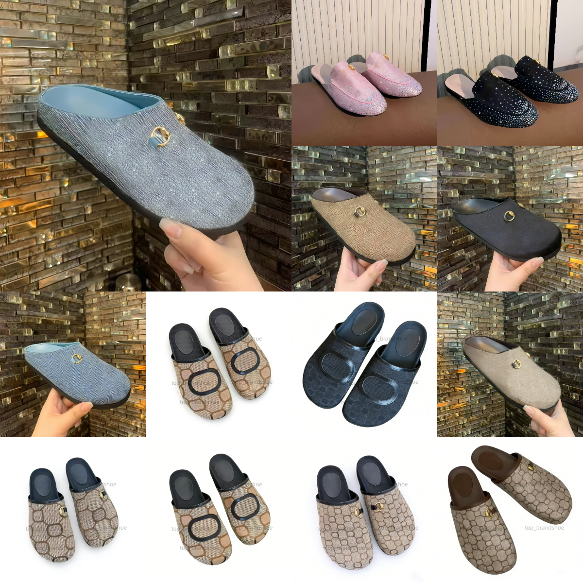 fashion slippers designer womens slides flat sliders sandals shoes summer woman sandale outdoor ladies casual outside slipper sandal 35-41 tops