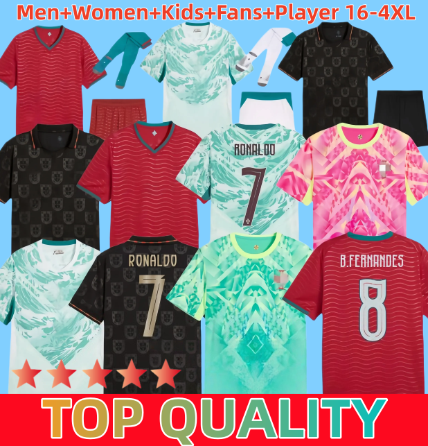 16-4XL 26 27portugal jersey 2026 World Cup Soccer Jerseys Home Away Ronaldo JOAO FELIX BERNARDO B. FERNANDES PEPE Men kit Portugal Child Shirt Kits Player national team