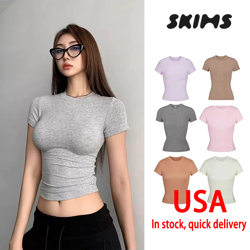 skims T-shirt Yoga pants yoga Women Long Sleeves Outfit Solid Color Backless Gym Tight Top Shaping Waist Fitness Outfit Shirts Sportswear For Lady 06