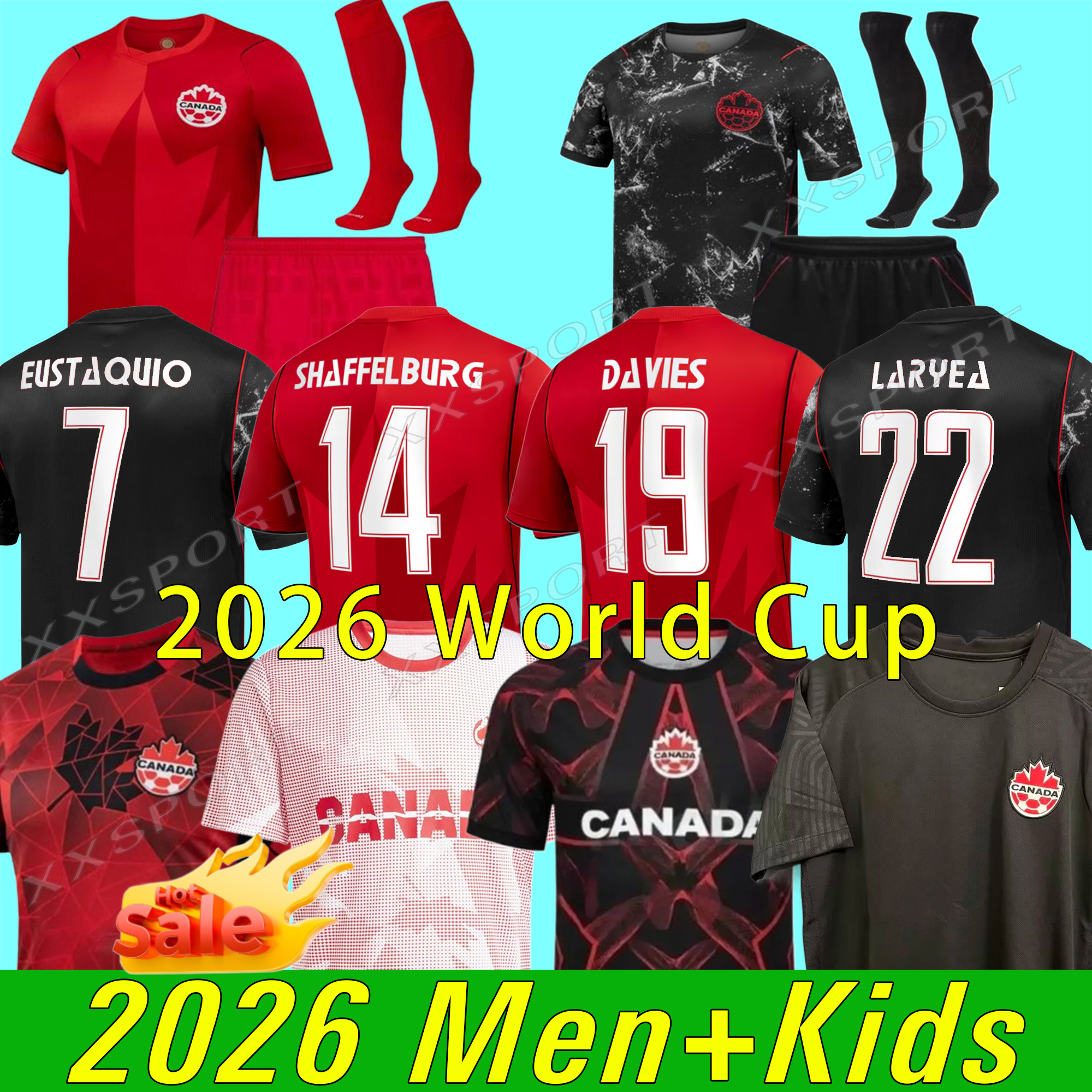 2026 Canada Soccer Jerseys MEN KIDS KIT WOMEN Uniforms national team DAVIES J.DAVID LARIN 25 26 UGBO CAVALLINI MILLAR EUSTAQUIO FRASER 2024 football shirt T home away