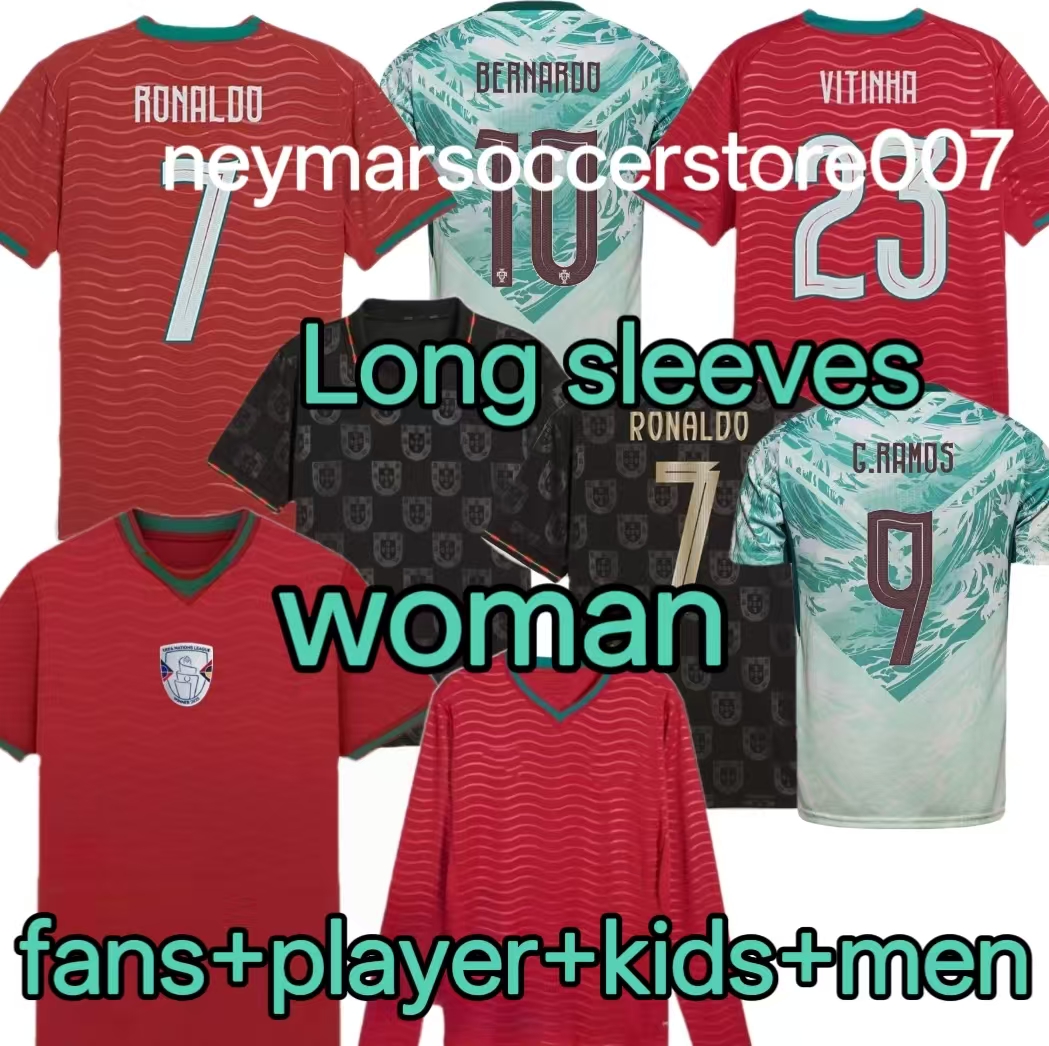 26 27portugalS soccer jerseys RUBEN RONALDO PEPE Portugieser 25 26 27 Portuguese football shirt Men Kids kit sets 3XL 4XL team Portugals tops thailand