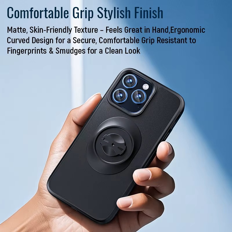 Quick Mount Case for iPhone 17 16 15 14 13 12 11 Pro Max Air Plus, Garmin Compatible Shockproof Cycling Cover for MTB Motorbike Road Bike