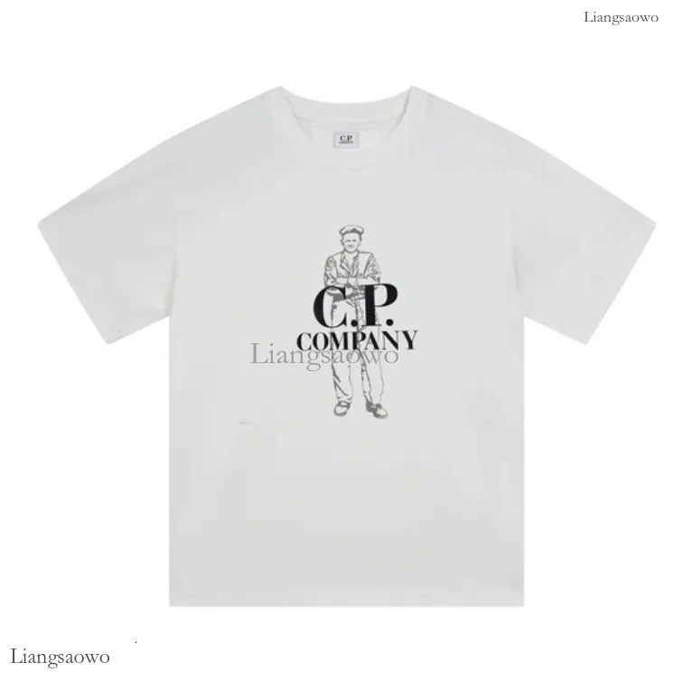 Companie Men's T Shirts Prowow American Korean Loose Round Neck Pullover Short Sleeved Half T-Shirt C.P Outdoor Sports Top Cp Simple Casual Lens Tee 1a9