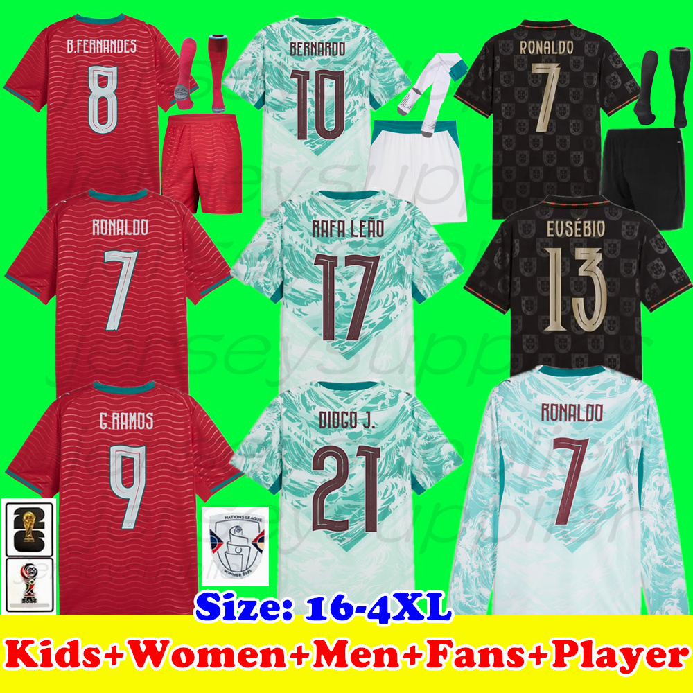 2026 World Cup kit maillot Portugal enfant Kids RONALDO Soccer Jerseys JOAO FELIX Home Away B.FERNANDES football jersey BERNARDO G.RAMOS VITINHA Camisa de futebol
