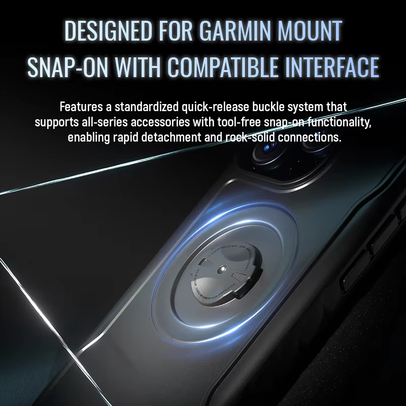 Shockproof Case for iPhone 17 16 15 14 Pro Max Compatible with Garmin Bike Mount, Quick Lock Cycling Phone Cover for MTB Motorcycle Bicycle Holder