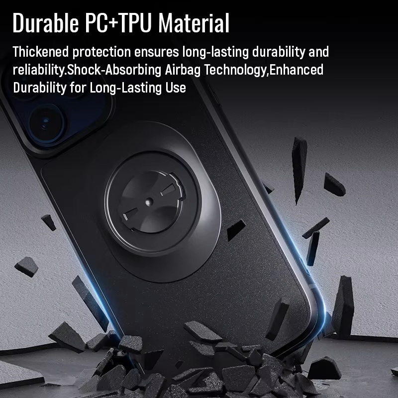 Quick Mount Case for iPhone 17 16 15 14 13 12 11 Pro Max Air Plus, Garmin Compatible Shockproof Cycling Cover for MTB Motorbike Road Bike