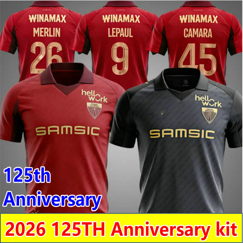 25 26 Stade Rennais soccer jerseys 2025 2026 home away Rennes BLAS LEPAUL maillots de foot EMBOLO M.TAMARI SAMBA MUKIELE RONGIER MEITE Football shirt MEN KIDS unifoms