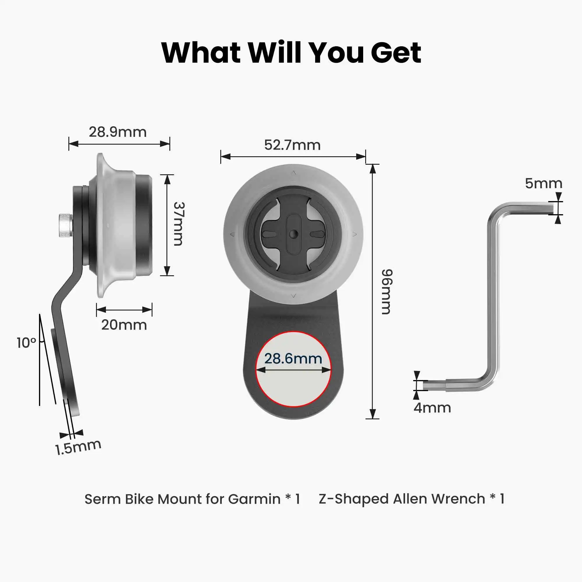 Cycling GPS Computer Extension Bracket, Aluminum Stem Mount, Quick-Release Base for Garmin, XOSS and iGPSPORT - view 4