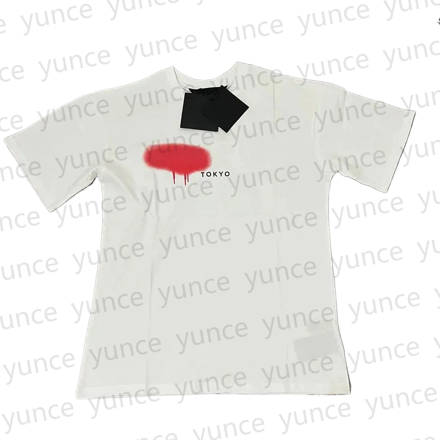 European and American designer men's and women's T-shirt with chest letter print short sleeved loose casual T-shirt 100% pure cotton T-shirt