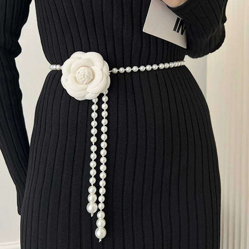 Fashion Flower Gold Chain Belt Female Waist Adjustable Punk Silver Metal Belts For Women High Quality Luxury Dress Pant Chains