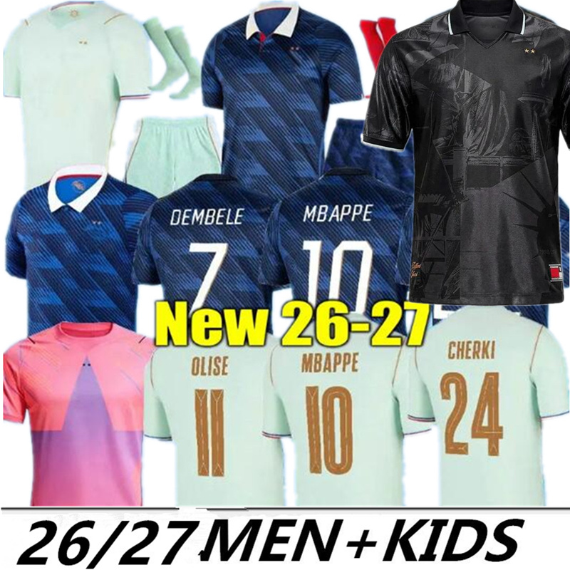 maillot france 2026 Lifestyle world cup 2026 jersey maillot quipe de Soccer Jerseys 26 27 MBAPPE DEMBELE EKITIKE Olise Kids retro Football tops Shirt maillot de foot