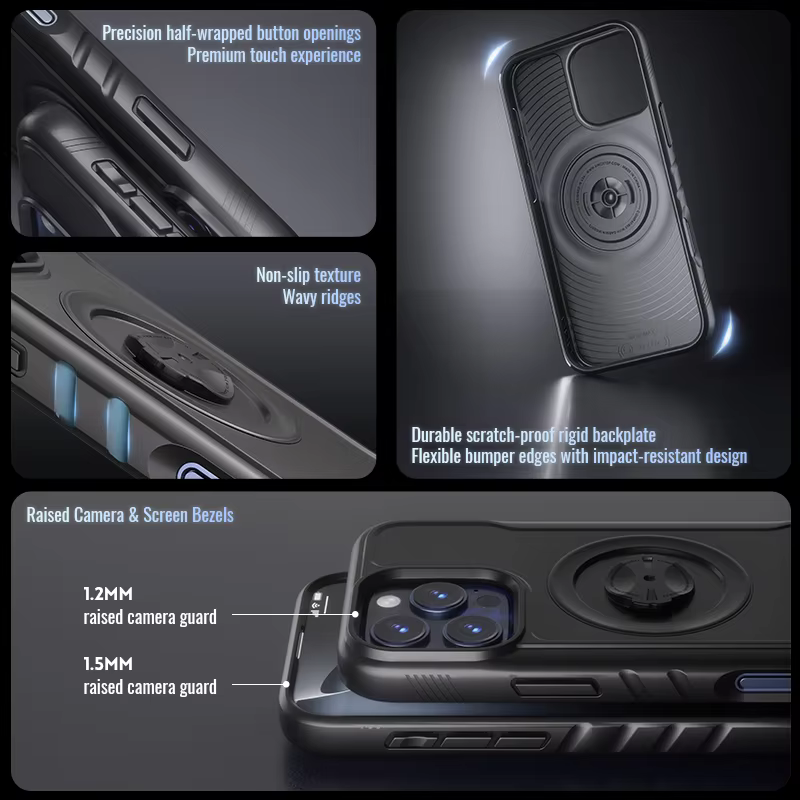 Shockproof Case for iPhone 17 16 15 14 Pro Max Compatible with Garmin Bike Mount, Quick Lock Cycling Phone Cover for MTB Motorcycle Bicycle Holder