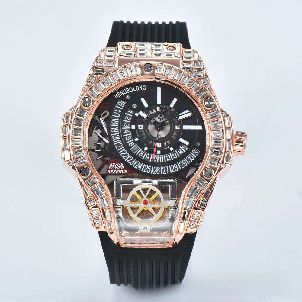 Hot selling new large dial quartz watch with diamonds for couples - view 5
