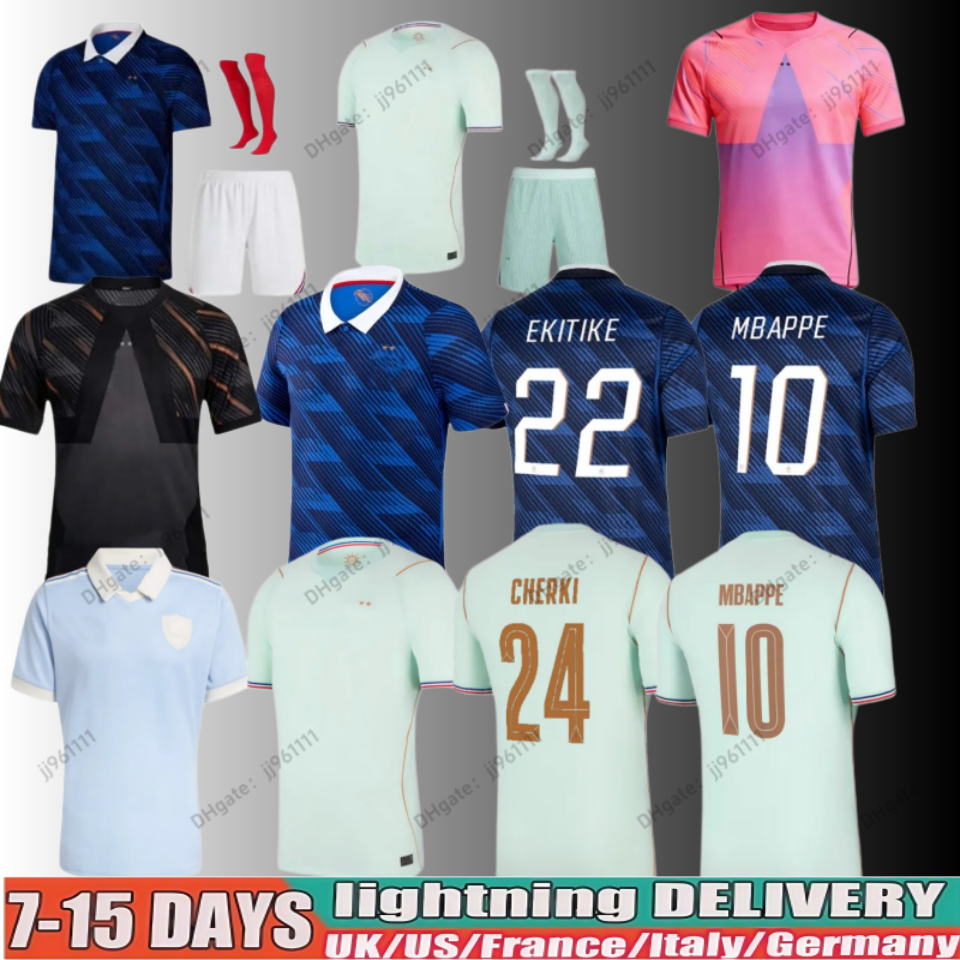 french soccer jersey 2026 MBAPPE BARCOLA OLISE EKITIKE 26 27 DEMBELE Maillots de football shirt equipement de foot women Men kids kit enfants france 120THRUGBY Fans