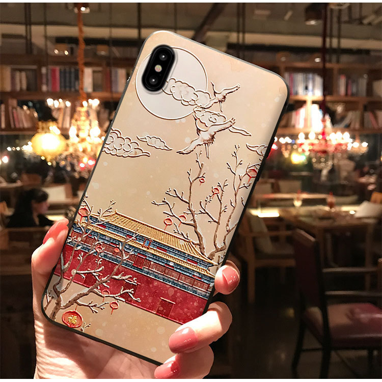 Designer Luxury Chinese Style Phone Case Traditional Palace & Moon Rabbit Art Print Cover Premium Dunhuang Cultural Protective Case For Iphone Gift Fo