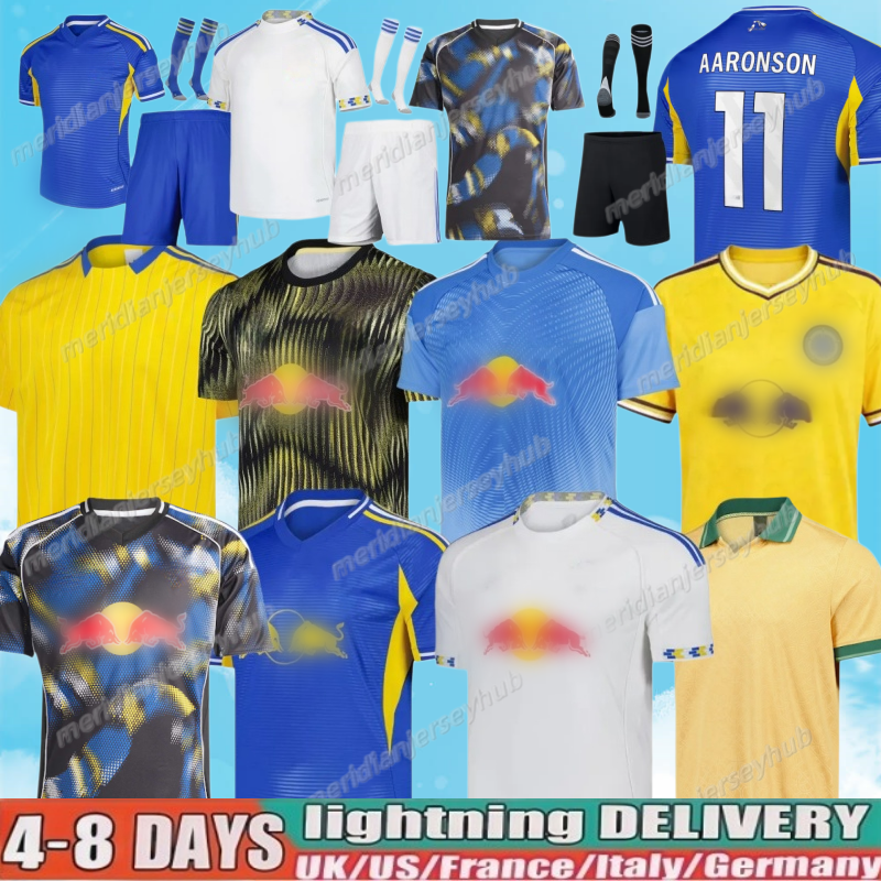 25 26 27 Leeds Unitedd fans player AMPADU Llorente leeds football shirt Soccer Jerseys STRUIJK RODON ROTHWELL BAMFORD PIROE AARONSON MATEO JOSEP Kids Kit 2025 2026 27
