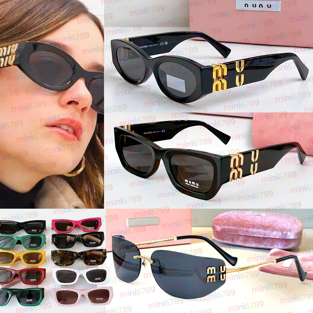 Designer miuiuss Sunglasses Smu 09ws 11ws High quality Square Oval Eyeglasses Double-Bridge Metal Temples Classic Emblem 09ys Glasses UV400 Runway Sunglasses