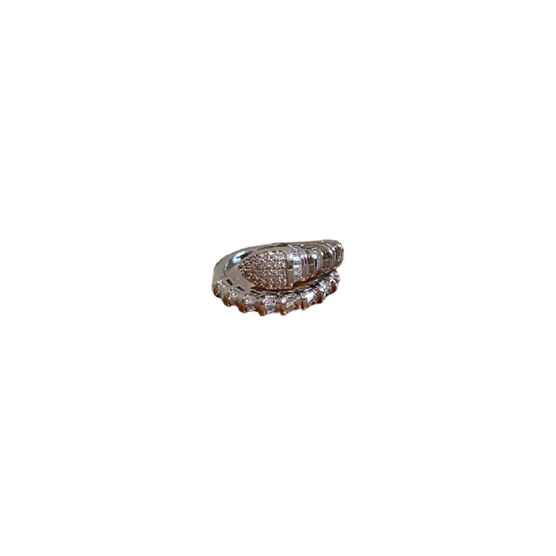 Snake-shaped zircon open fashionable and elegant index finger ring, light luxury with a high-end feel, versatile for daily wear, niche jewelry wholesa - view 9