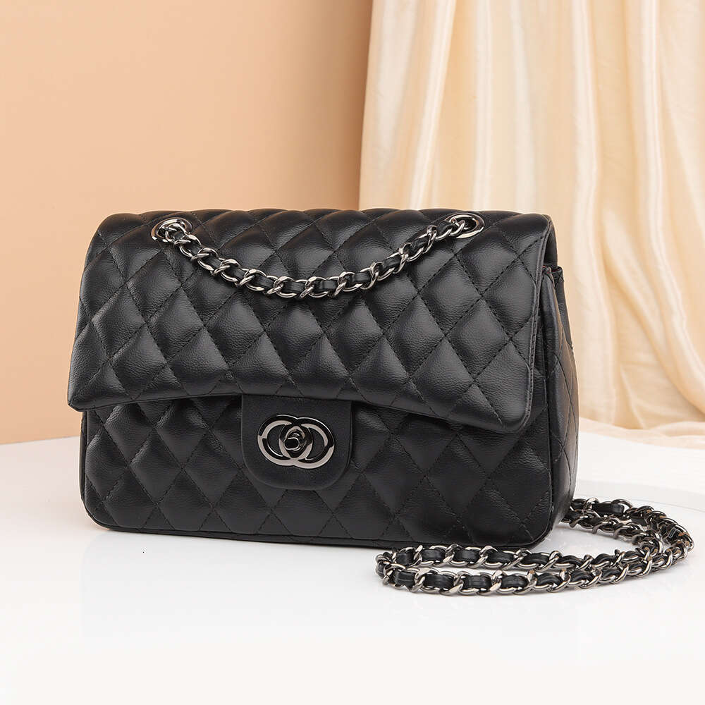Chlaen Free Shipping Top Cc Designer Luxury Bag Women's Real Leather Lock Flap Shoulder Bag Fashionable Large-Capacity Chain Shoulder Crossbody Bag