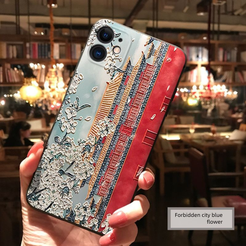 Designer Luxury Chinese Style Phone Case Traditional Palace & Moon Rabbit Art Print Cover Premium Dunhuang Cultural Protective Case For Iphone Gift Fo