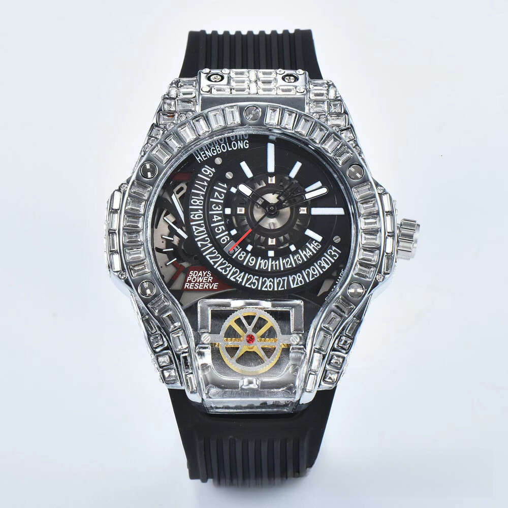 Hot selling new large dial quartz watch with diamonds for couples - view 3