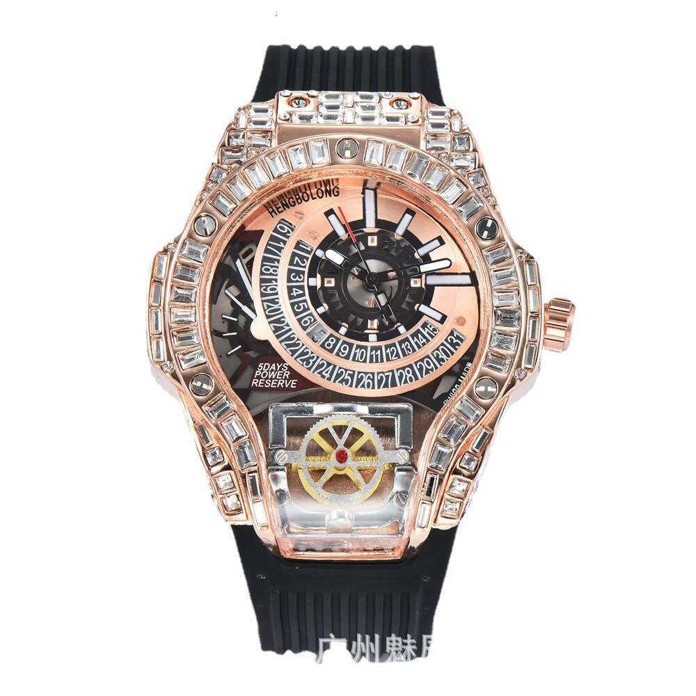 Hot selling new large dial quartz watch with diamonds for couples - view 6