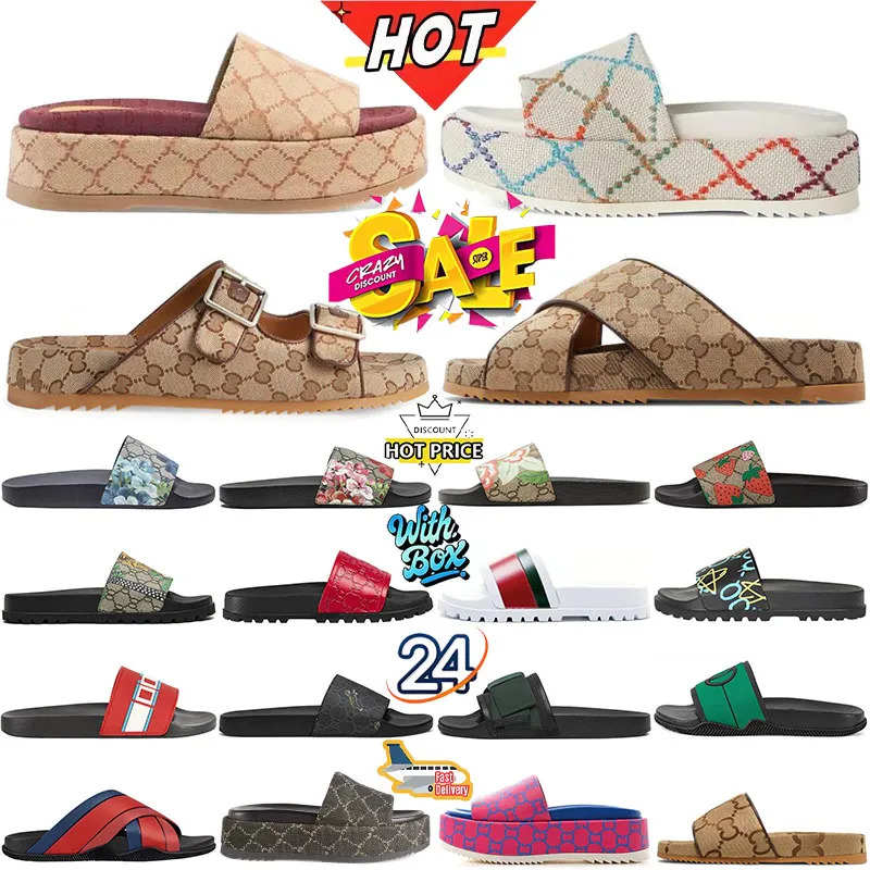 Designer Embroidered Canvas Platform Sandals for Women - Slip-On Mules with High Heel, Bohemian Summer Shoes 35-45 742