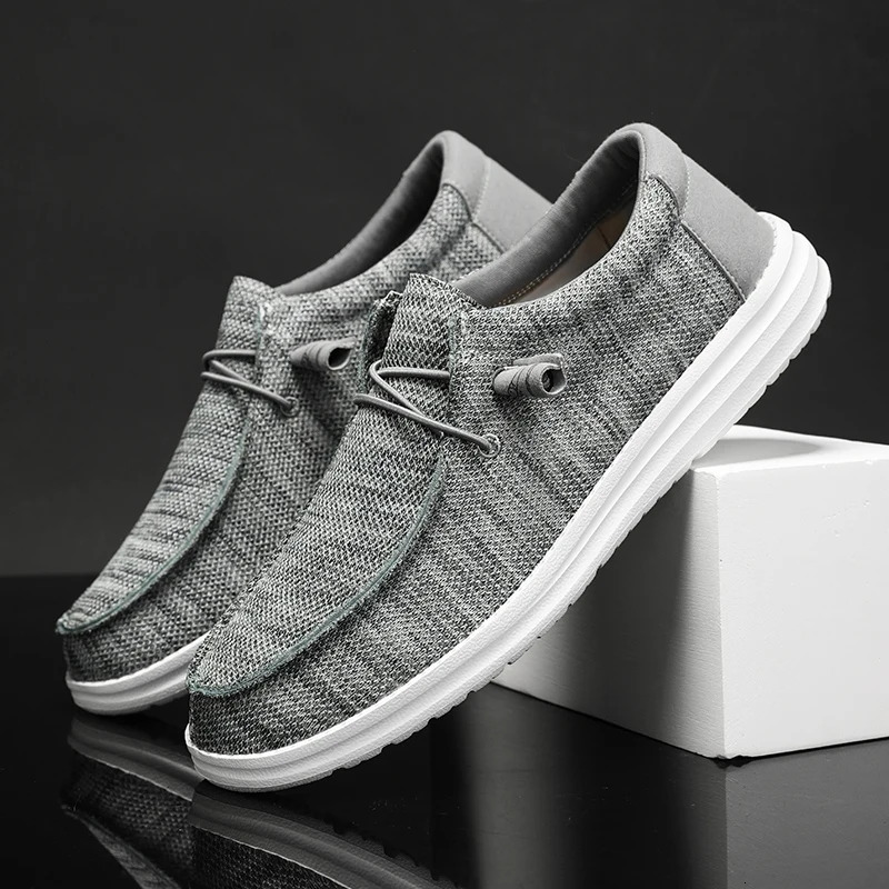 Plus Big Size 50 51 Dude Canvas Shoes Men Casual Slip on Shoes Alpargatas Hombre Moccasins Mocassin Homme Lightweight Breathable 260402