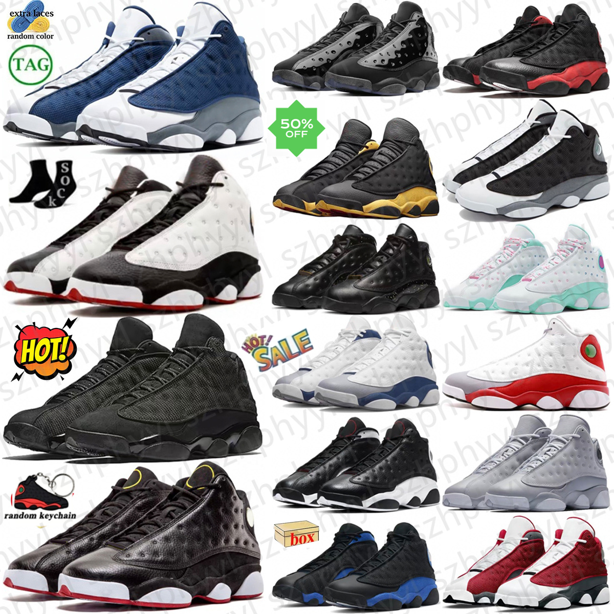 basketball shoes 13 Playoffs Gym Red Flint Grey Flint Obsidian Powder Blue White Court Purple Wheat Blue Grey Black University Blue Brave Blue Starfish mans sneaker