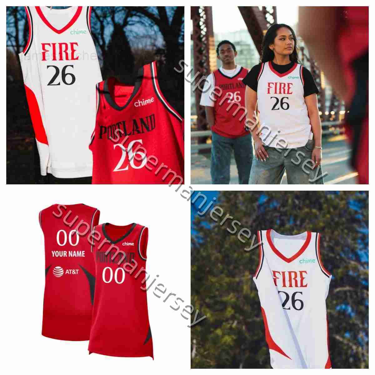 sewed Women Basketball Portland Fire Jersey 2026 WNBA new S-4XL MEN