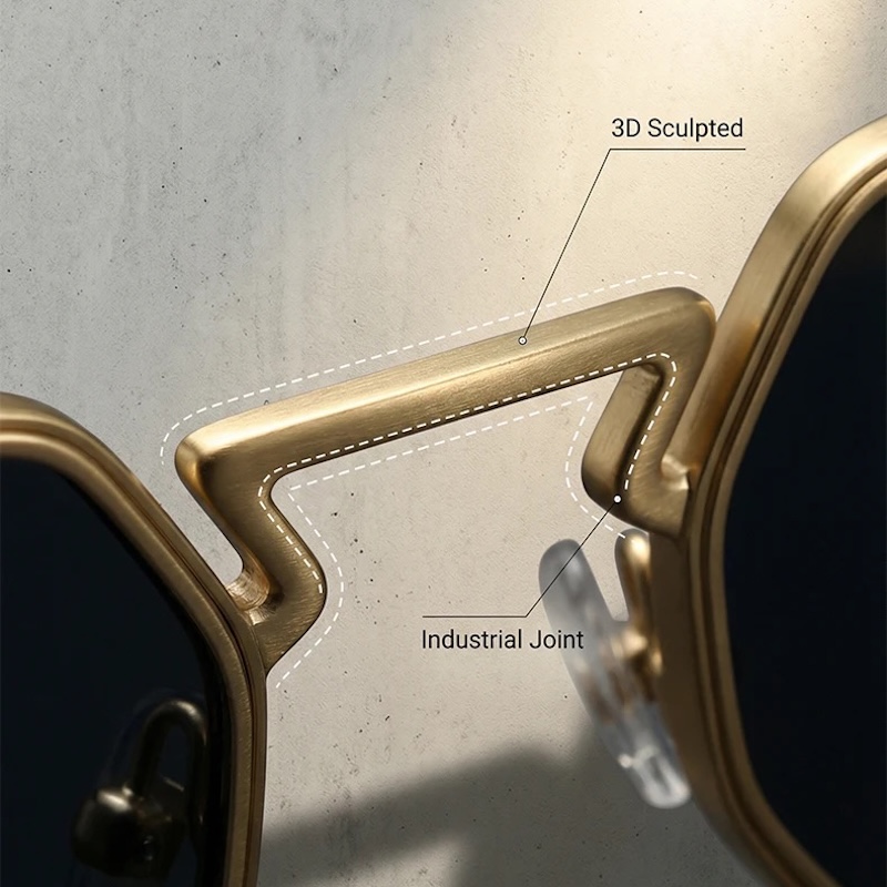 Small Frame Hexason Steampunk Sunglasses Men Luxury Brand Vintage Punk Eyewear Classic Polygon Metal Sun Glasses Male UV400 CB Fashion Accessories