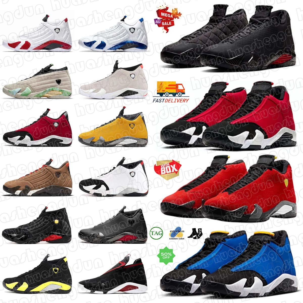sneaker 14s basketball shoes Black University Blue Black Light Ginger Bordeaux Laney Black White White Hyper Royal Flint Grey Gym Red Toro Rip Hamilton mens sneakers