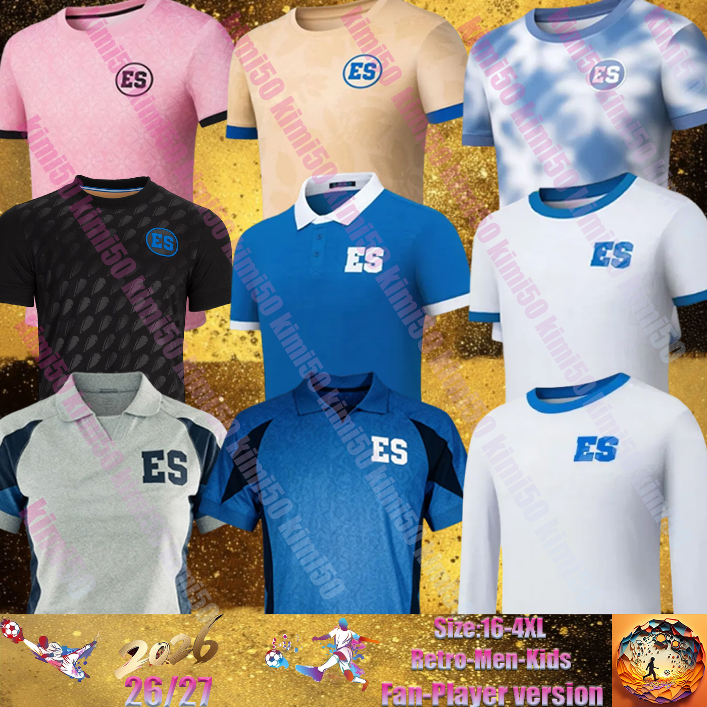 25 26 El Salvador Soccer Jerseys ROLDAN ORDAZ TEJADA CEREN ORELLANA TAMACAS LARIN HENRIQUEZ SANTIS LOM CEBALLOS PELEG HURTADO ZAVALETA HENRIQUEZ men Football Shirt