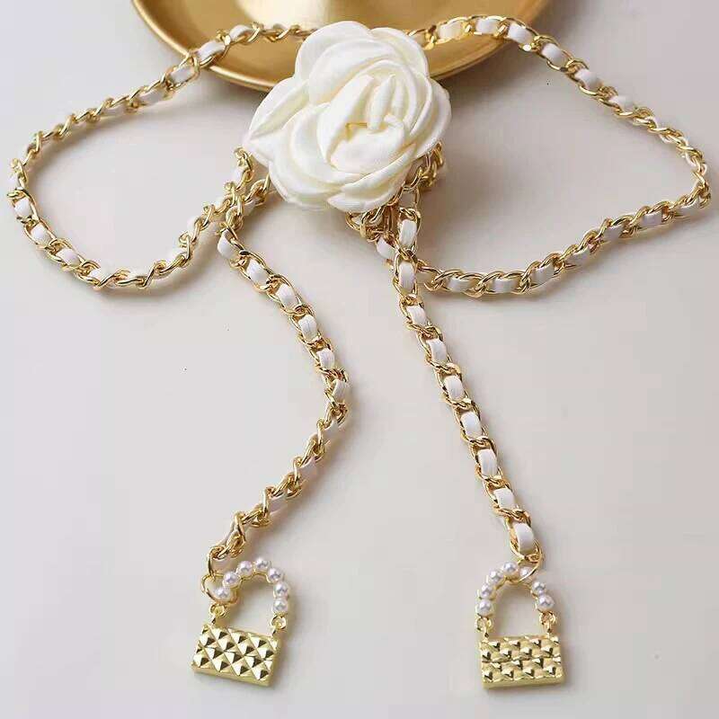 Fashion Flower Gold Chain Belt Female Waist Adjustable Punk Silver Metal Belts For Women High Quality Luxury Dress Pant Chains