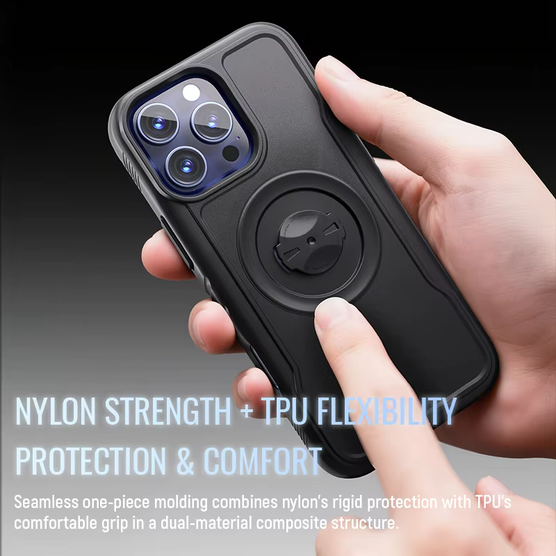 Shockproof Case for iPhone 17 16 15 14 Pro Max Compatible with Garmin Bike Mount, Quick Lock Cycling Phone Cover for MTB Motorcycle Bicycle Holder