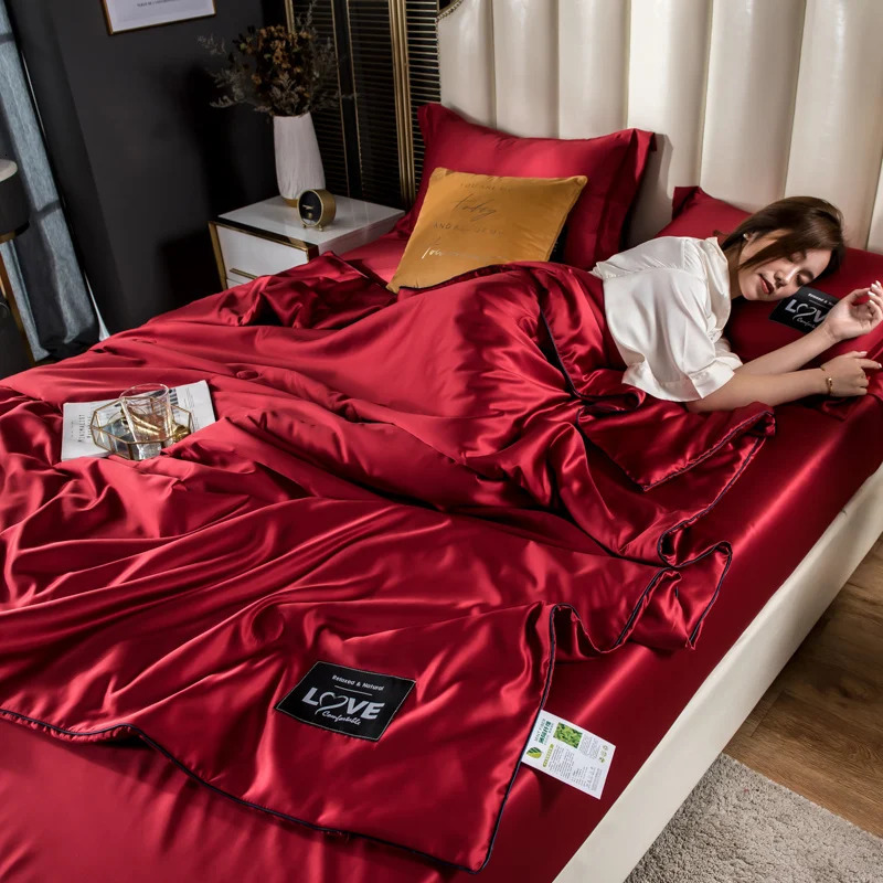 Summer Mulberry Silk Comforter Duvet Insert Natural Silk Blanket Satin Bedding Quilt Queen Single Double Twin Size Bed 260402