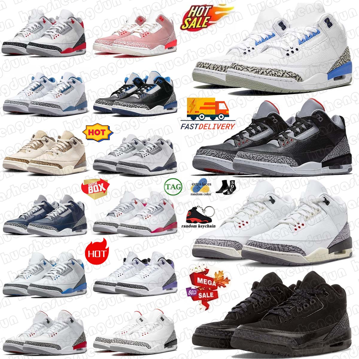 basketball shoes 3 3s Black Cat Pure Money Indigo Black Cement Family Affair Rare Spring Is In eyana Taylor Concrete Rose White Cement Reimagined men women sneaker